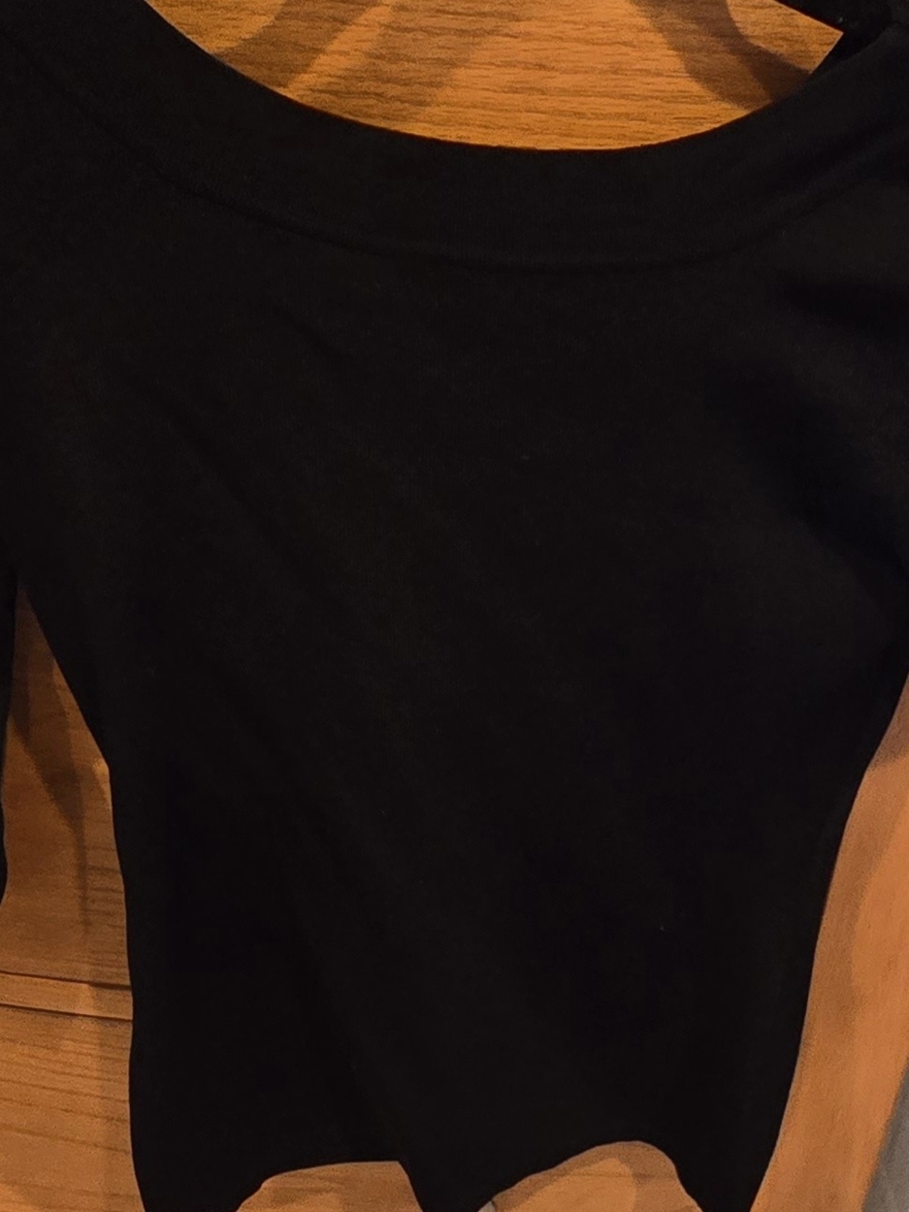 J.A.C. Classic Black Scoop Neck Tee 3/4 Sleeve, S
